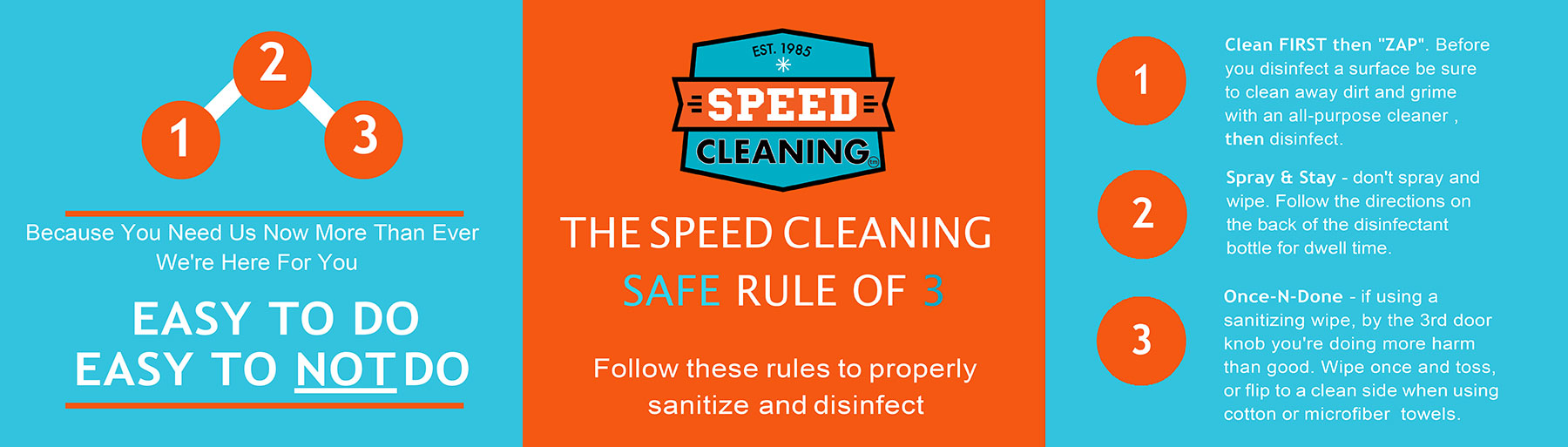 Speed Cleaning Safe Rule of 3